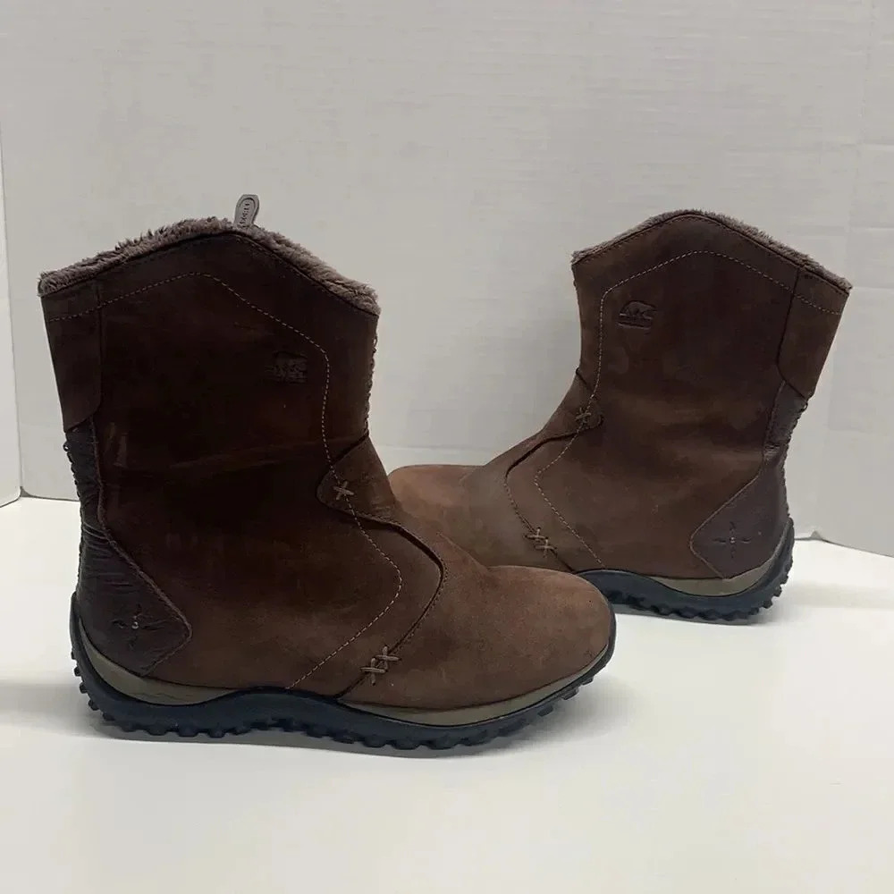 Sorel Maribel Waterproof Suede Boot Thinsulate Dark Brown Women's Size 6